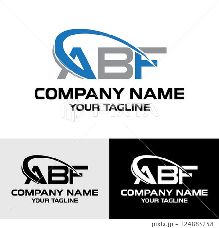 Initial ABF letter modern typography logo design template Initial ABF letter modern typography logo design template 124885258