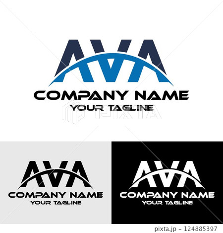 Abstract Modern Initial AVA Letter with Swoosh Vector Logo Design Template Abstract Modern Initial AVA Letter with Swoosh Vector Logo Design Template 124885397