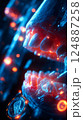 Dental nanorobots performing delicate microsurgery on gum tissue, removing diseased cells 124887258