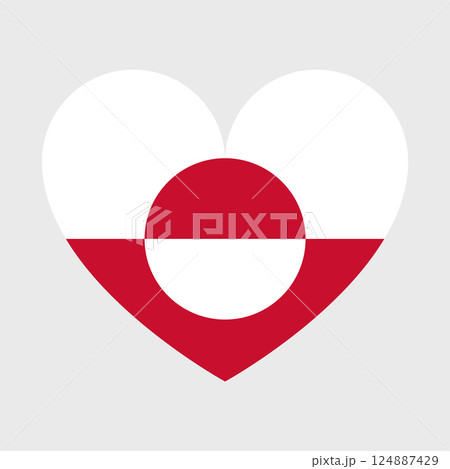 Greenland Flag icon. Official vector Greenland flag isolated on white Greenland Flag icon. Official vector Greenland flag isolated on white 124887429