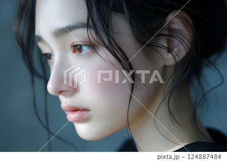 美肌女性・スキンケア「AI生成画像」 124887484