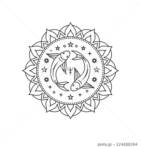 Pisces zodiac sign Pisces zodiac sign 124888384