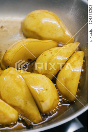 Culinary Delight PanSeared and Glazed Pears Made in a Skillet, a Sweet Treat for All Culinary Delight PanSeared and Glazed Pears Made in a Skillet, a Sweet Treat for All 124888502