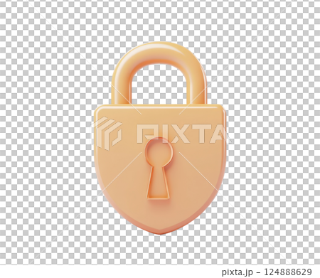Elegant golden padlock with key hole representing secure digital access data privacy protection and restricted authentication control for sensitive information 124888629