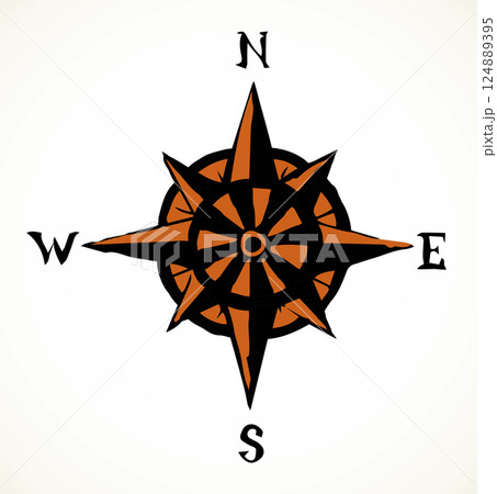 Wind rose. Vector drawing icon 124889395