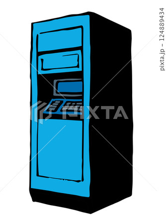 ATM device icon. Vector drawing 124889434