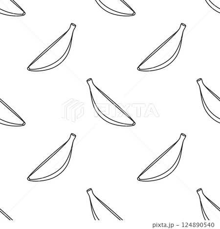 banana fruit icon seamless pattern banana fruit icon seamless pattern 124890540