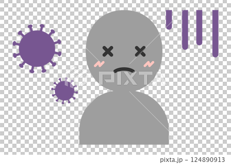 A person infected with a virus 124890913