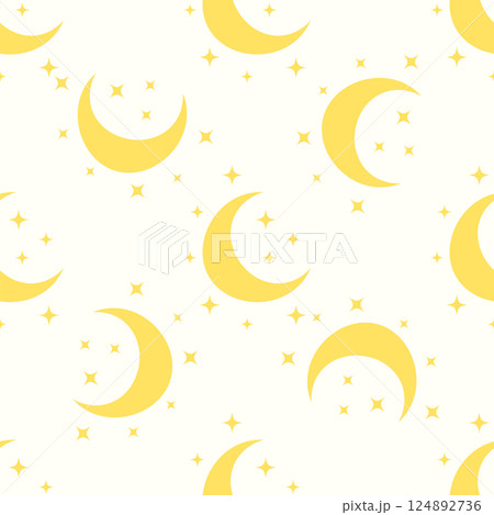 Silhouettes Magic symbols seamless pattern, with magical elements such as snake, eye, tarot cards, hand, skull. Witchcraft theme symbols and elements 124892736
