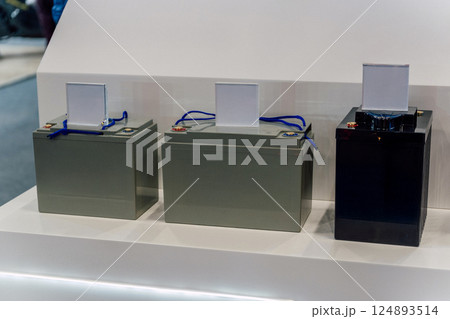 battery for motorcycle and car. powerful battery for electric transport 124893514