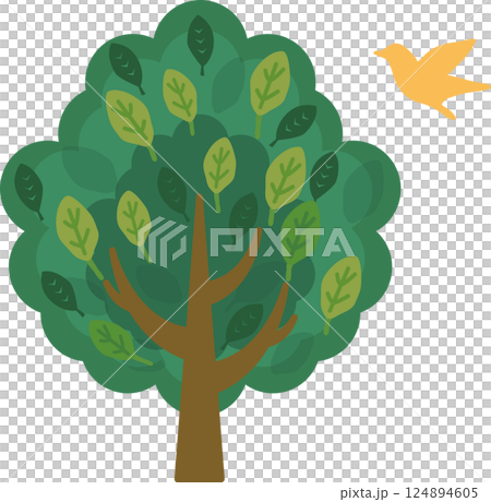 Trees and birds Trees and birds 124894605
