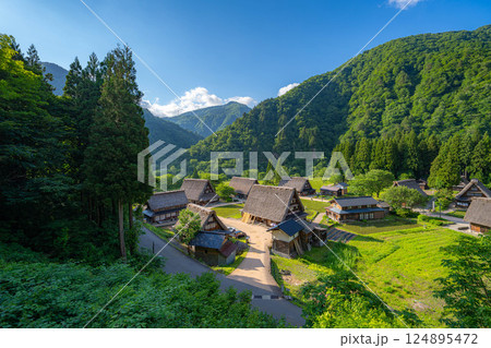 【世界遺産】初夏の五箇山・菅沼合掌造り集落【富山県】 【世界遺産】初夏の五箇山・菅沼合掌造り集落【富山県】 124895472