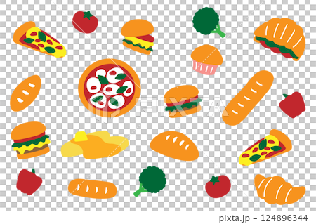 可愛的麵包套裝 124896344