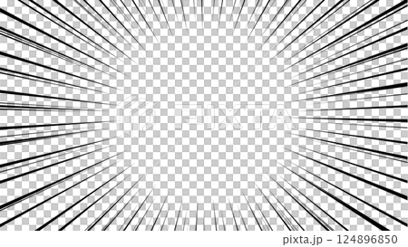 Background material, concentration lines, manga, effect line image, color, free material 124896850