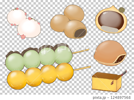 メッセージカードになる和菓子 124897568