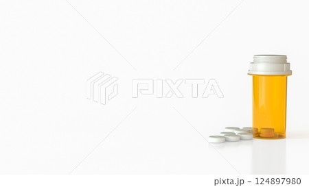 The Medicine Bottle for Health or medical concept 3d Rendering. 124897980