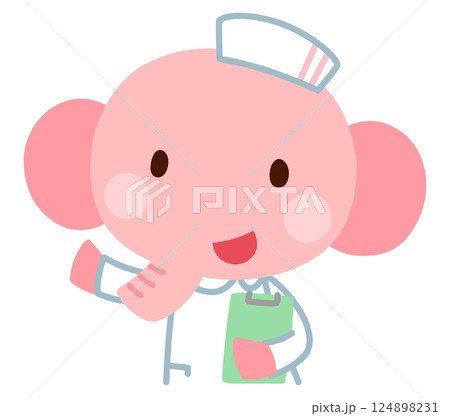 ゾウの看護師さん　お医者さん 124898231