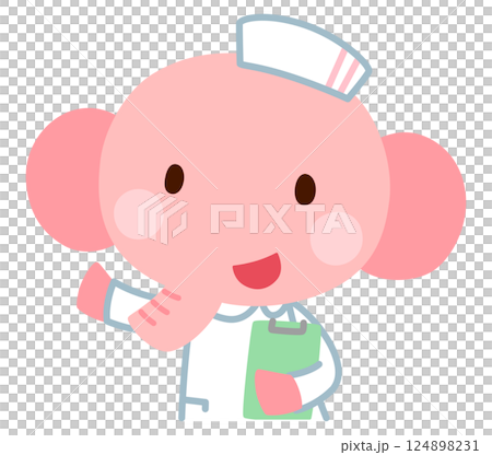 ゾウの看護師さん　お医者さん 124898231