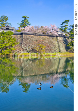 〈島根県〉春の松江城とお堀 〈島根県〉春の松江城とお堀 124899005