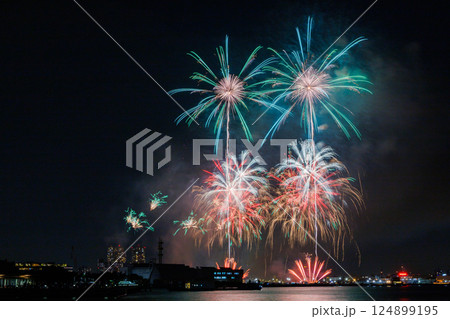 夏の夜空を彩る華麗な花火 124899195
