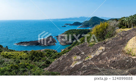 馬の背_日豊海岸国定公園の南端に位置するリアス式海岸 馬の背_日豊海岸国定公園の南端に位置するリアス式海岸 124899888