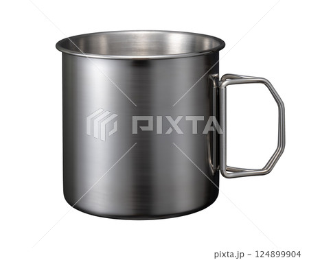 アウトドア用の金属製のマグカップ アウトドア用の金属製のマグカップ 124899904