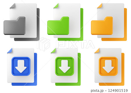 3d file data icon set bundle 3d file data icon set bundle 124901519