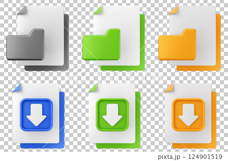 3d file data icon set bundle 3d file data icon set bundle 124901519