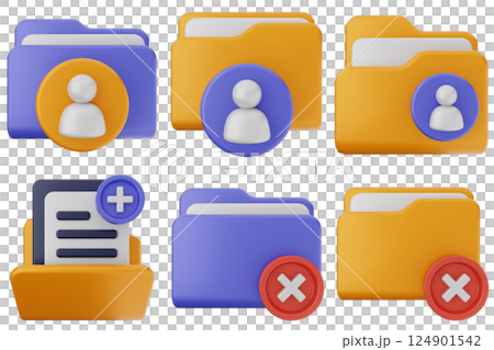 3d folder file document icon set bundle 3d folder file document icon set bundle 124901542