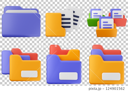 3d folder file document icon set bundle 3d folder file document icon set bundle 124901562