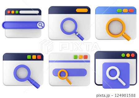 3d website icon set bundle 124901588