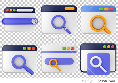 3d website icon set bundle 124901588
