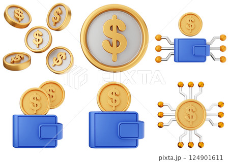3d money dollar payment finance business icon set bundle 3d money dollar payment finance business icon set bundle 124901611
