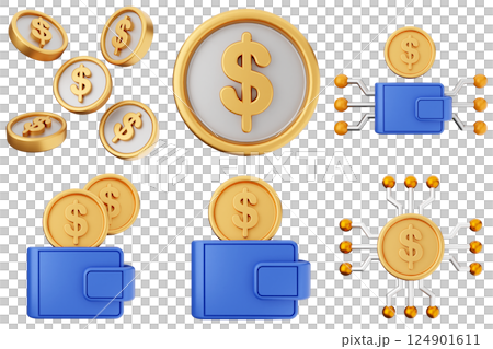 3d money dollar payment finance business icon set bundle 3d money dollar payment finance business icon set bundle 124901611