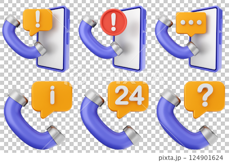 3d helpdesk support center customer service icon set bundle 124901624