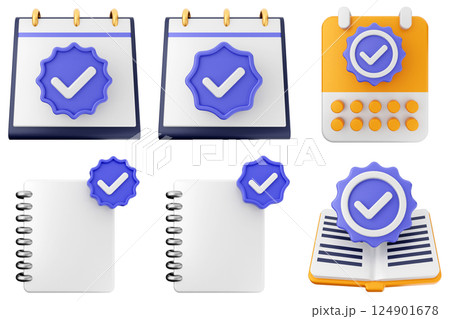 3d verification check mark approve success icon set bundle 3d verification check mark approve success icon set bundle 124901678