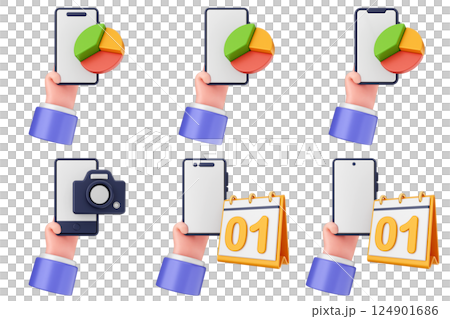 3d smartphone app icon set bundle 124901686