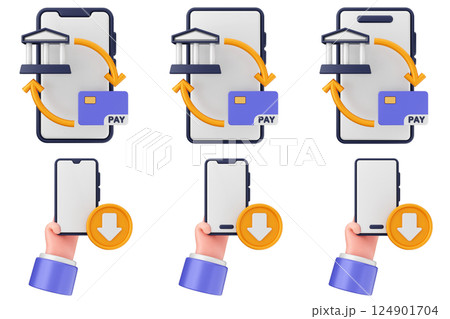 3d smartphone app icon set bundle 3d smartphone app icon set bundle 124901704