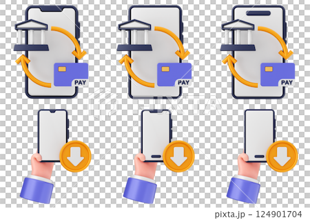 3d smartphone app icon set bundle 3d smartphone app icon set bundle 124901704