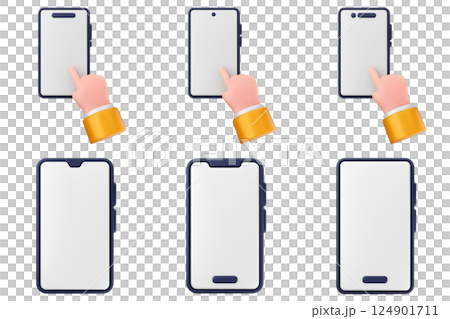 3d smartphone app icon set bundle 124901711
