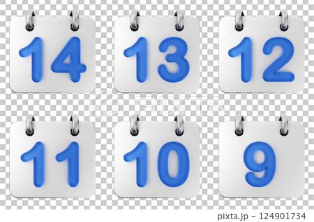 3d calendar icon set bundle 124901734
