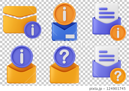 3d helpdesk support center customer service icon set bundle 124901745