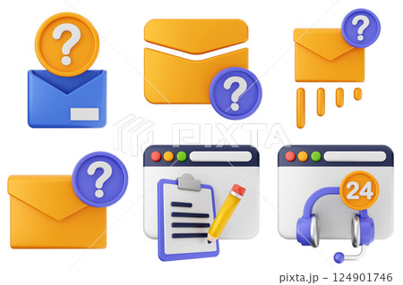 3d helpdesk support center customer service icon set bundle 3d helpdesk support center customer service icon set bundle 124901746