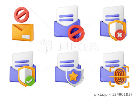 3d internet security protection icon set bundle 3d internet security protection icon set bundle 124901817