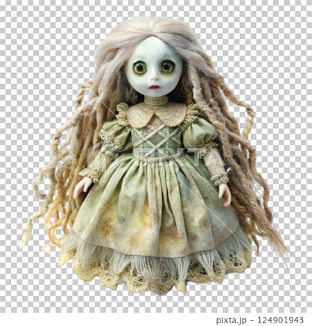Creepy Horror Rag Dolls watercolor 124901943