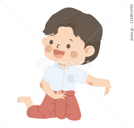 Charming Thai Dance Boy Character 124901950