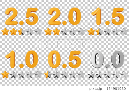 3d feedback rating stars Customer Satisfaction icon bundle set 124901980