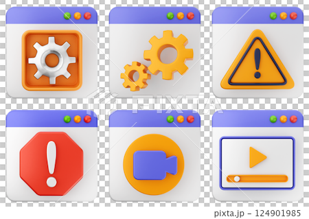 3d website icon set bundle 3d website icon set bundle 124901985