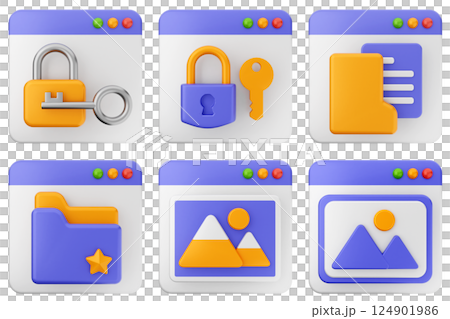 3d website icon set bundle 3d website icon set bundle 124901986