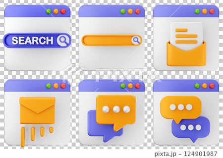 3d website icon set bundle 3d website icon set bundle 124901987